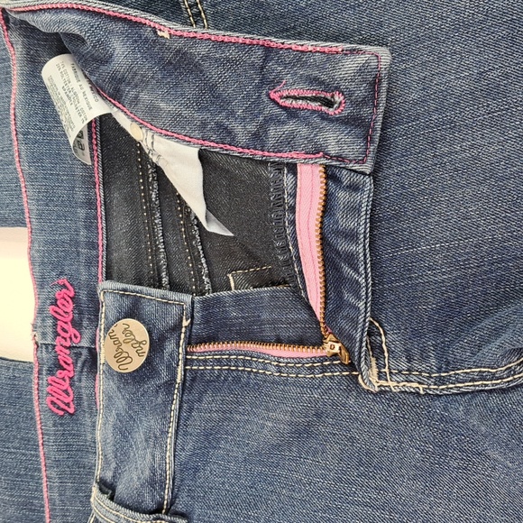 Wrangler Bootcut Mid-Rise Blue Jeans Size 7/8 ×32 Style 10MWBAR - Picture 14 of 15
